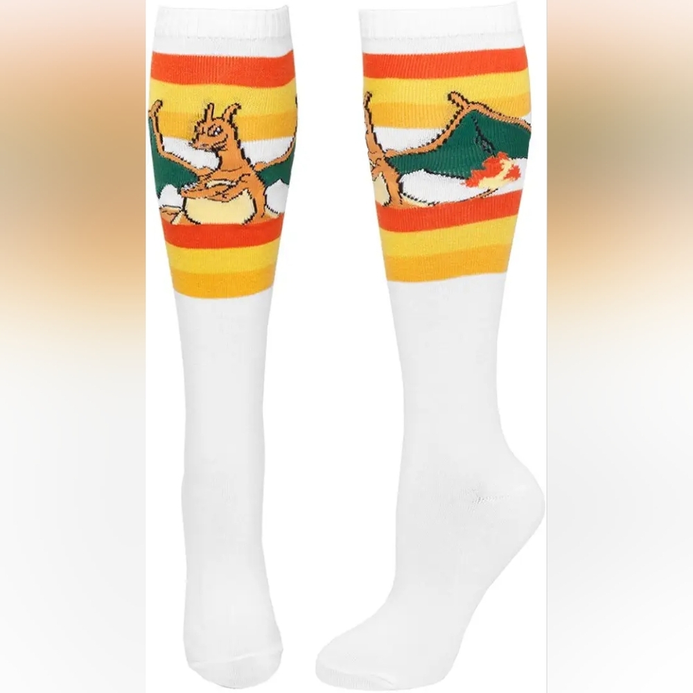Adult Pokemon CHARIZARD Knee High Socks